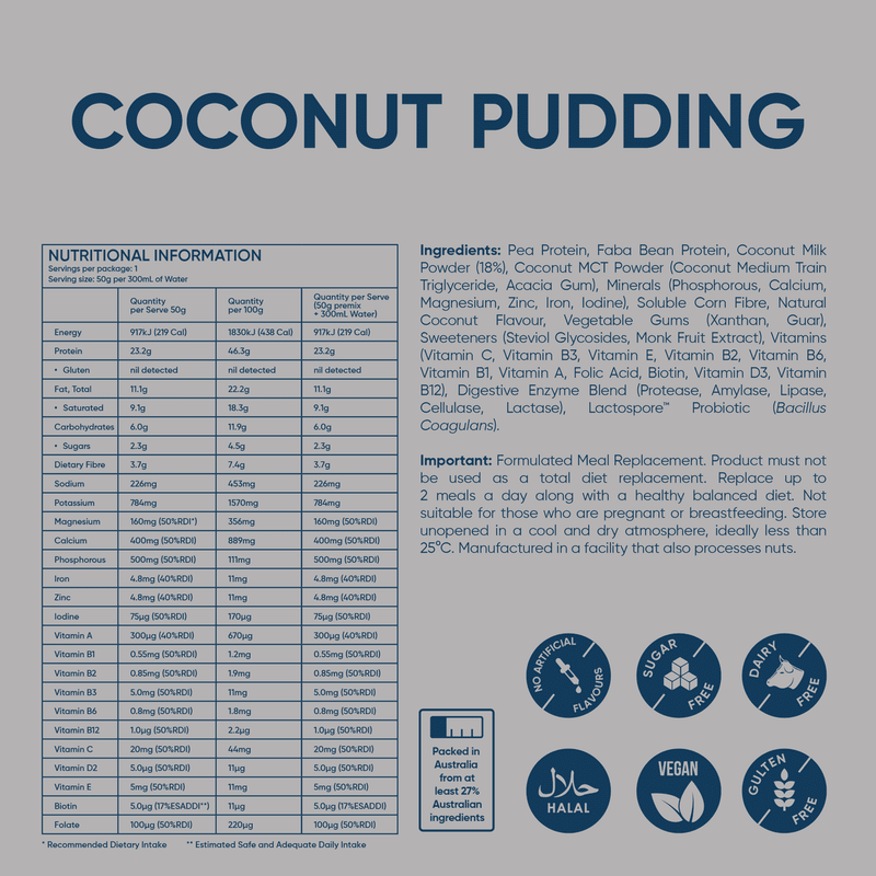 Daily Shake Coconut Pudding Sachet 50g